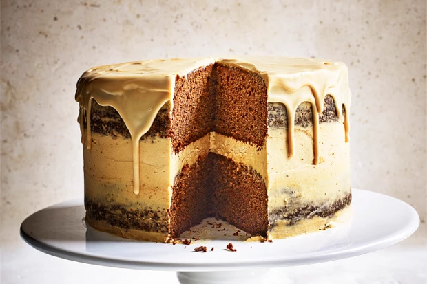 Gluten-free ginger and caramel cake